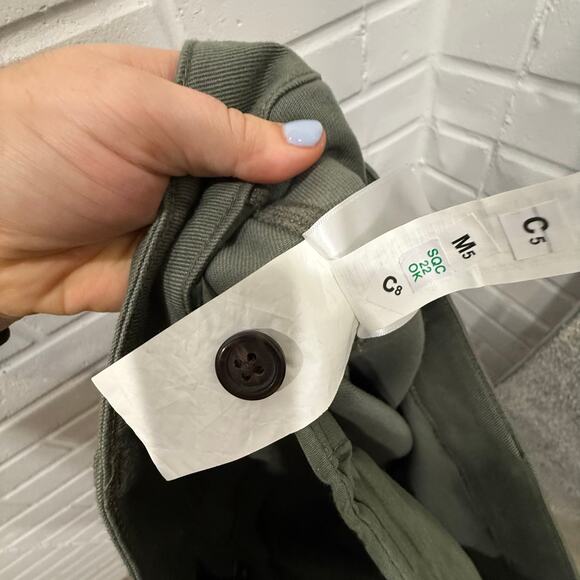 Quince NWT Organic Stretch Cotton Twill Cargo Pants Loden Green Sz 8 Sustainable - Picture 11 of 16
